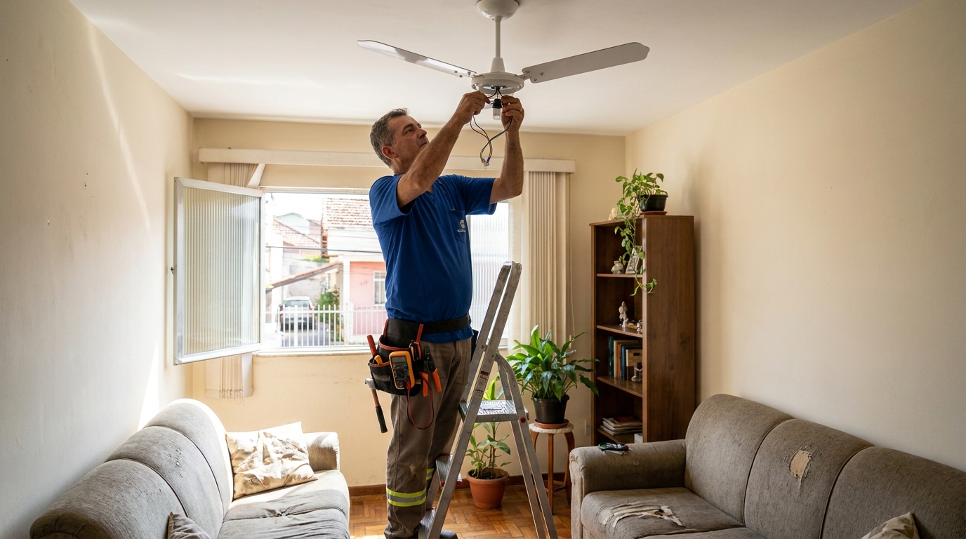 Instalacao de ventilador de teto em Jundiaí‑SP